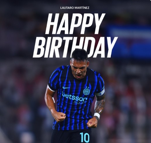 yl7703永利-加盟以来335场153球50助！队长劳塔罗28岁生日，国米官方送祝福